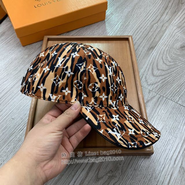 LV新品男士帽子 路易威登斑馬紋印花棒球帽鴨舌帽  mm1331